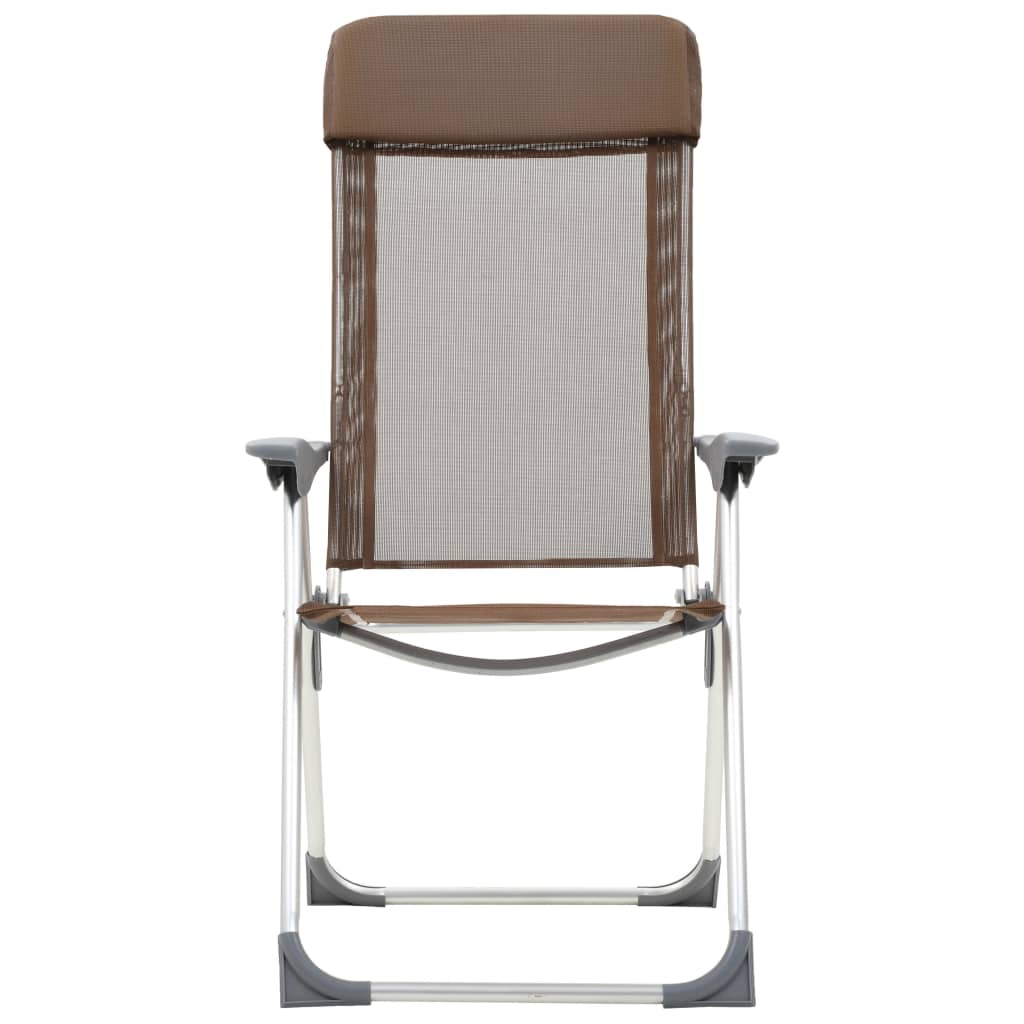Klappbare Campingstühle 4 Stk. Aluminium Braun
