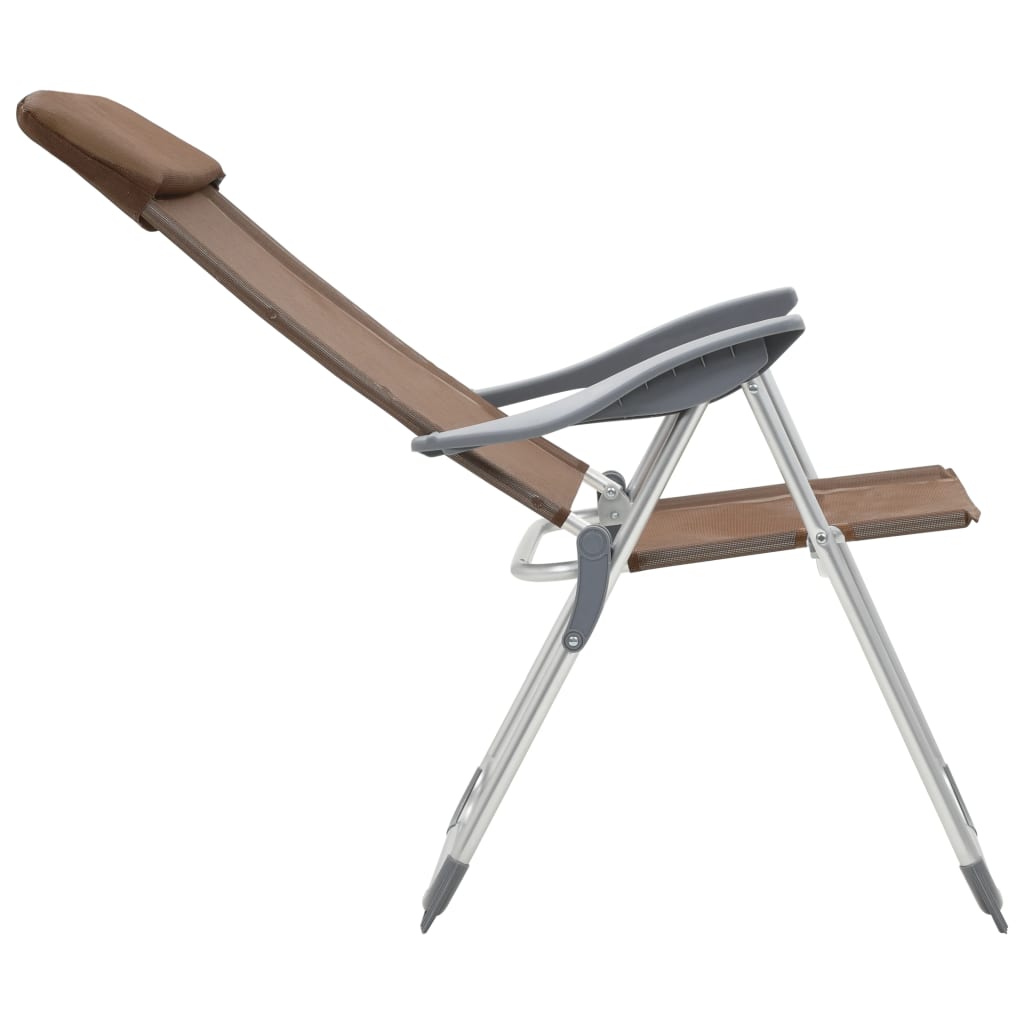 Klappbare Campingstühle 4 Stk. Aluminium Braun
