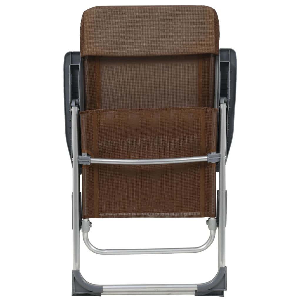 Klappbare Campingstühle 4 Stk. Aluminium Braun