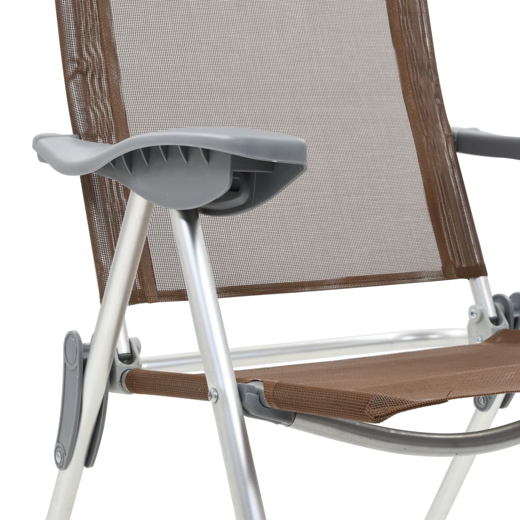 Klappbare Campingstühle 4 Stk. Aluminium Braun