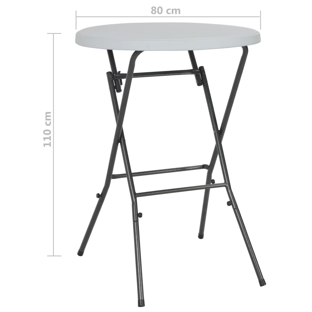 Bartisch Klappbar Weiß 80x110 cm HDPE