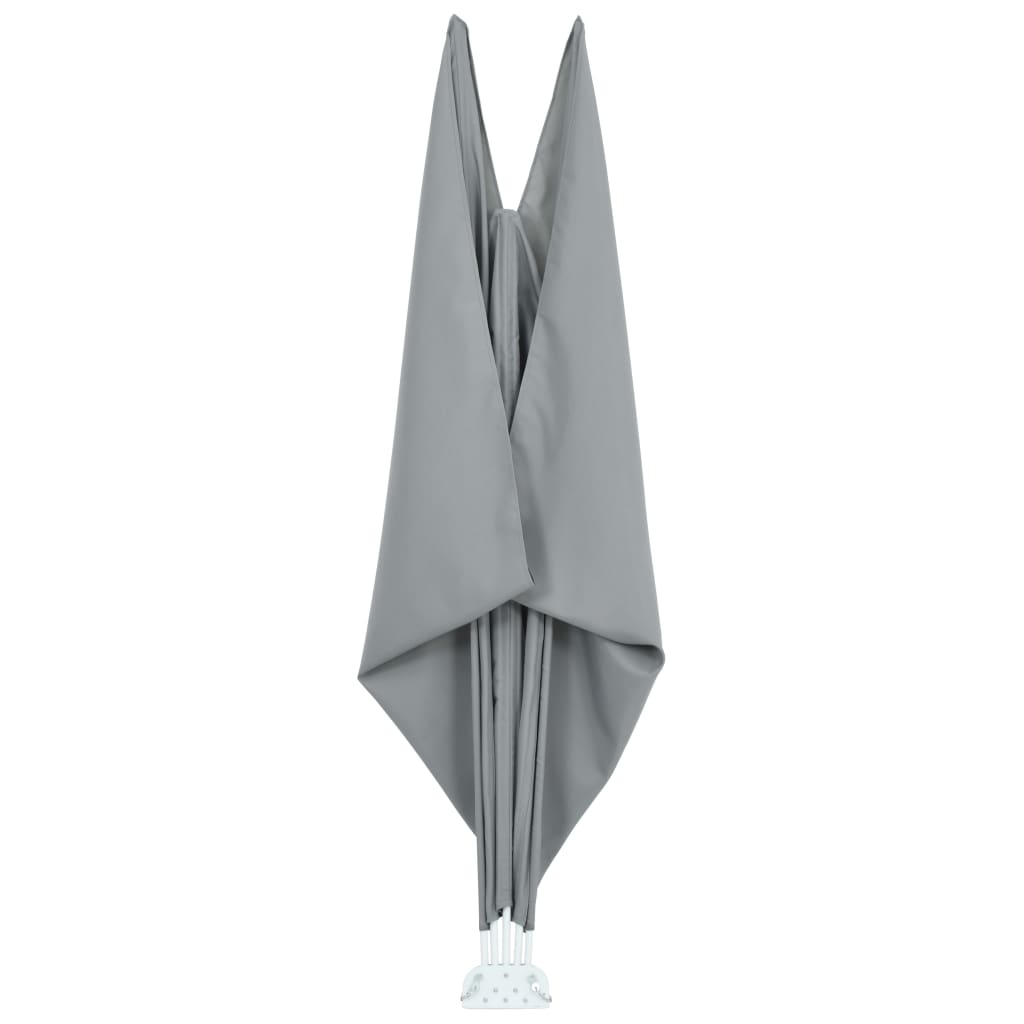 Faltbarer Terrassen-Seitenfächer Grau 400×200 cm