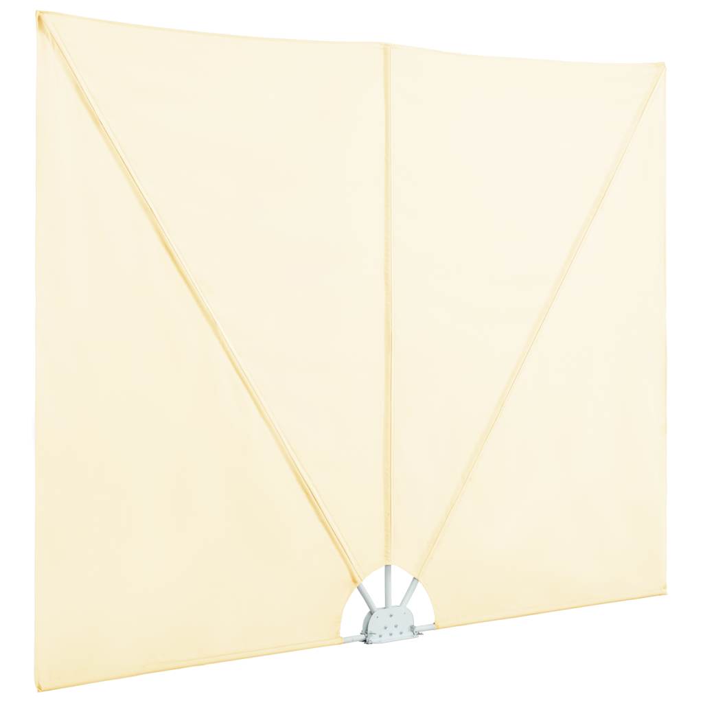 Faltbarer Terrassen-Seitenfächer Creme 300×150 cm