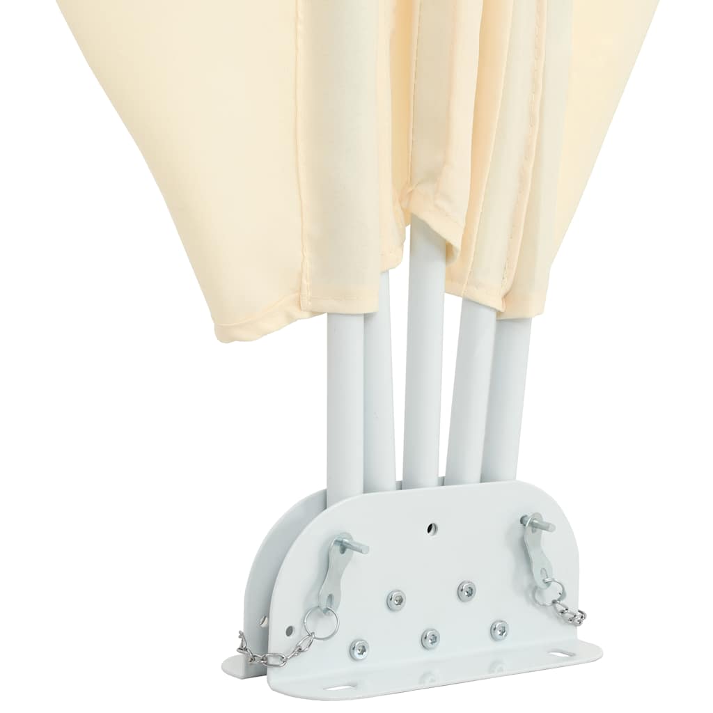 Faltbarer Terrassen-Seitenfächer Creme 300×150 cm