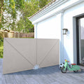 Faltbarer Terrassen-Seitenfächer Creme 300×150 cm