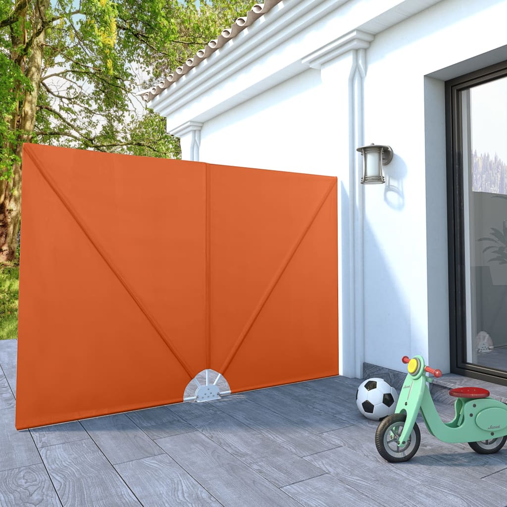 Faltbarer Terrassen-Seitenfächer Terracotta-Rot 240×160 cm