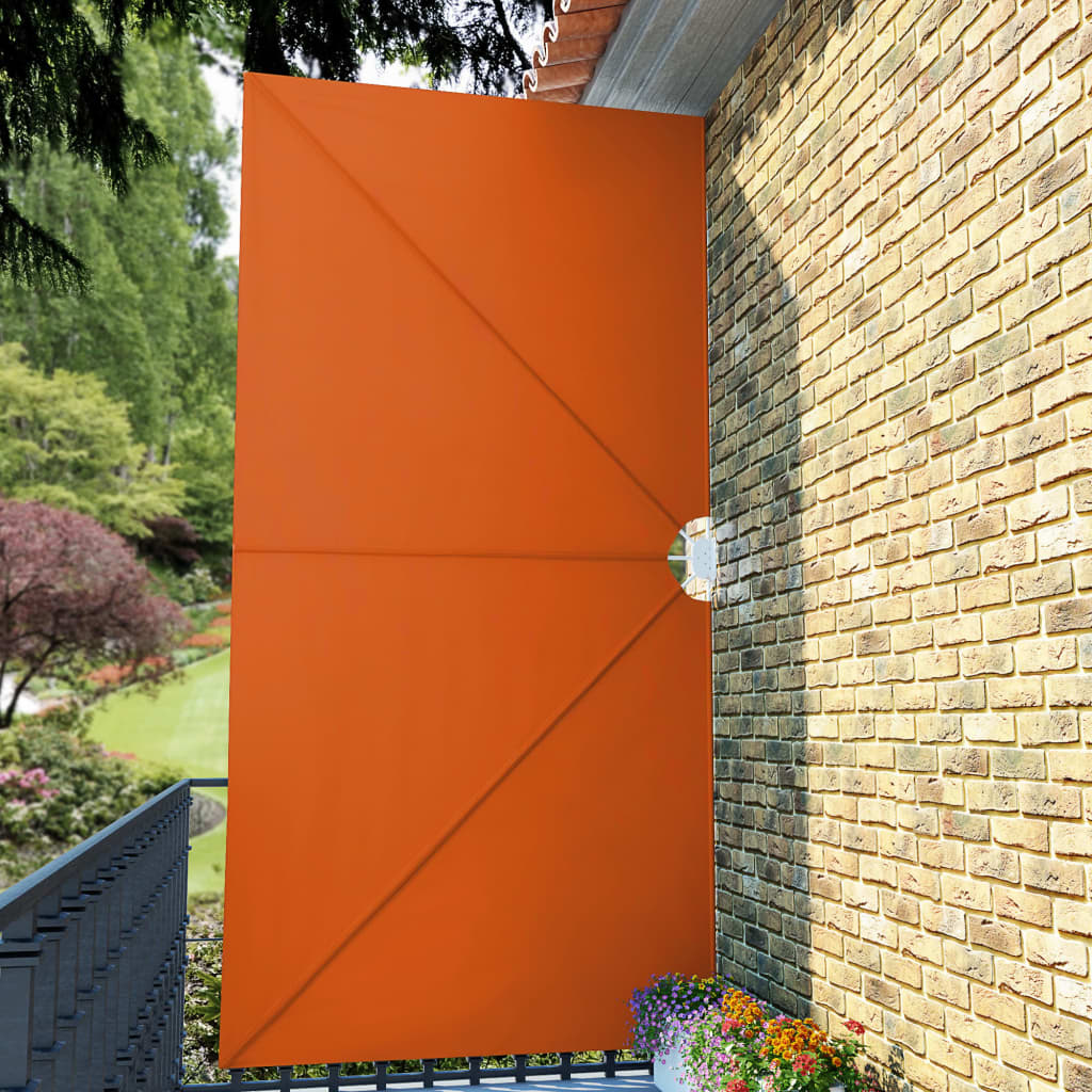 Faltbarer Terrassen-Seitenfächer Terracotta-Rot 400×200 cm