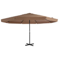 Sonnenschirm mit Aluminium-Mast 500 cm Taupe