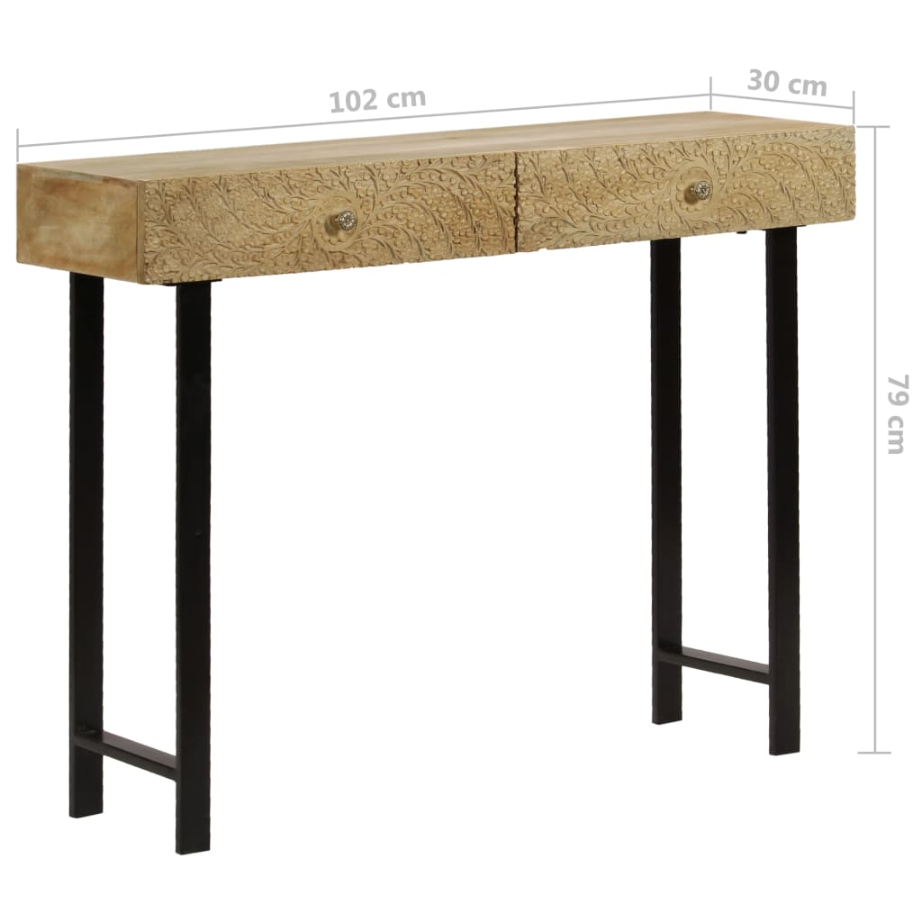 Konsolentisch Massivholz Mango 102x30x79 cm