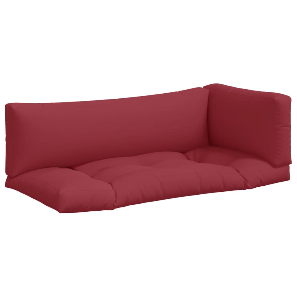Palettenkissen 3-tlg. Rot Stoff