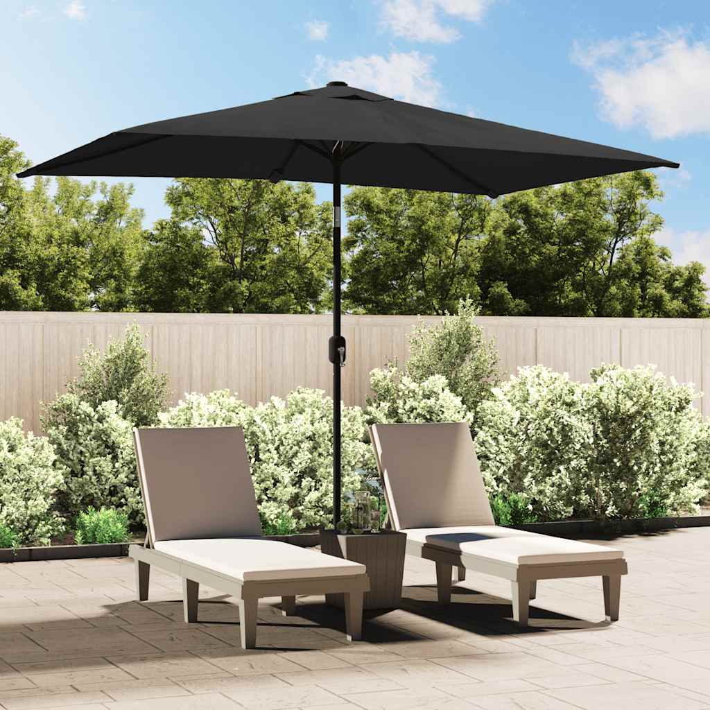 Sonnenschirm mit Metall-Mast 300x200 cm Anthrazit