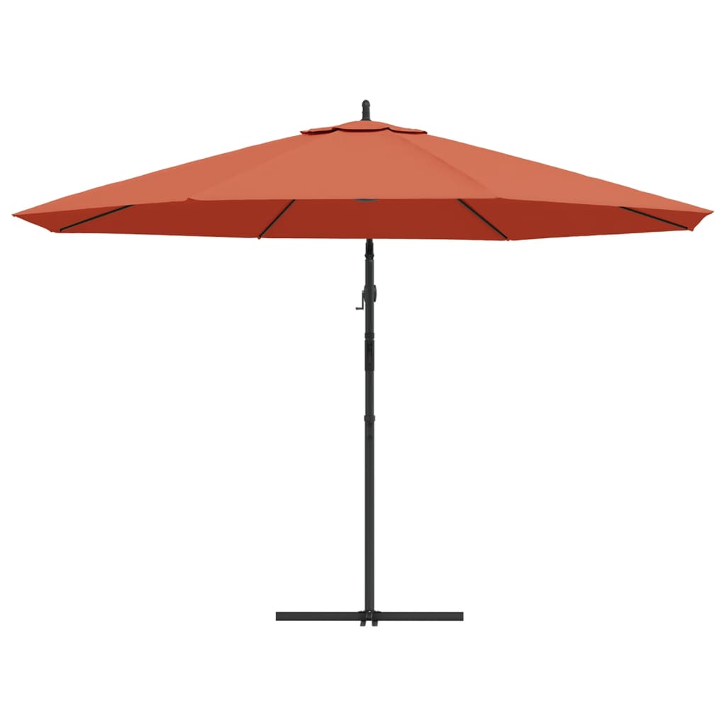 Ampelschirm mit Aluminium-Mast 350 cm Terrakotta