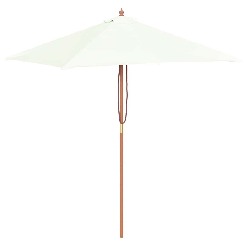 Sonnenschirm mit Holz-Mast 150x200 cm Sandweiß