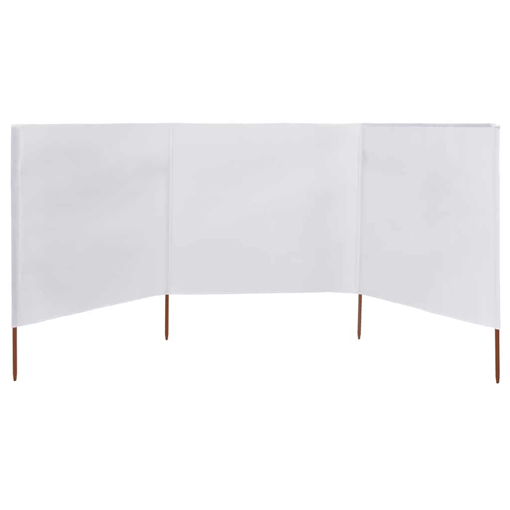 3-teiliges Windschutzgewebe 400 x 120 cm Weiß