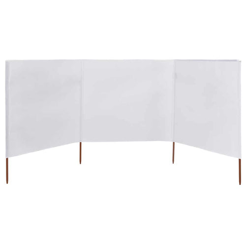 3-teiliges Windschutzgewebe 400 x 120 cm Weiß