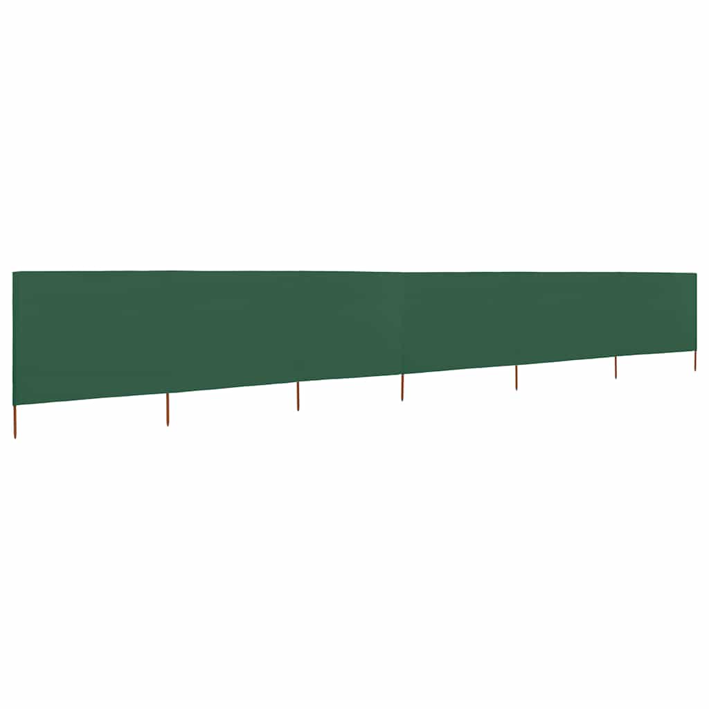 6-teiliges Windschutzgewebe 800 x 80 cm Grün