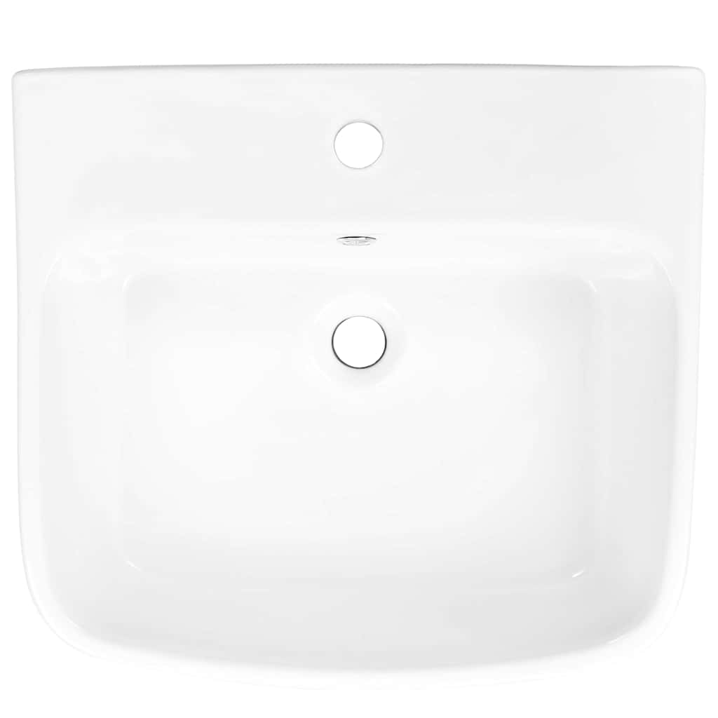 Waschbecken Weiß 50 x 45 x 41 cm Glasierte Keramik
