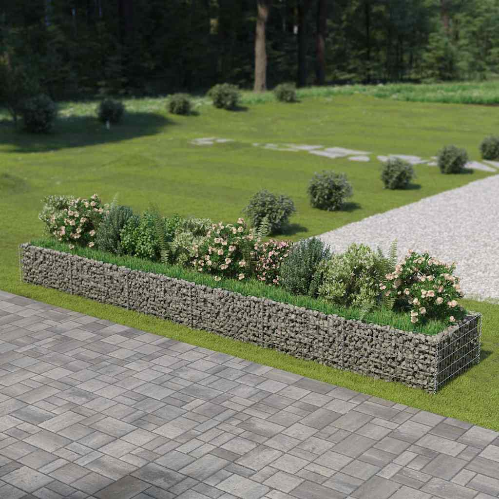 Gabionen-Hochbeet Verzinkter Stahl 540×90×50 cm