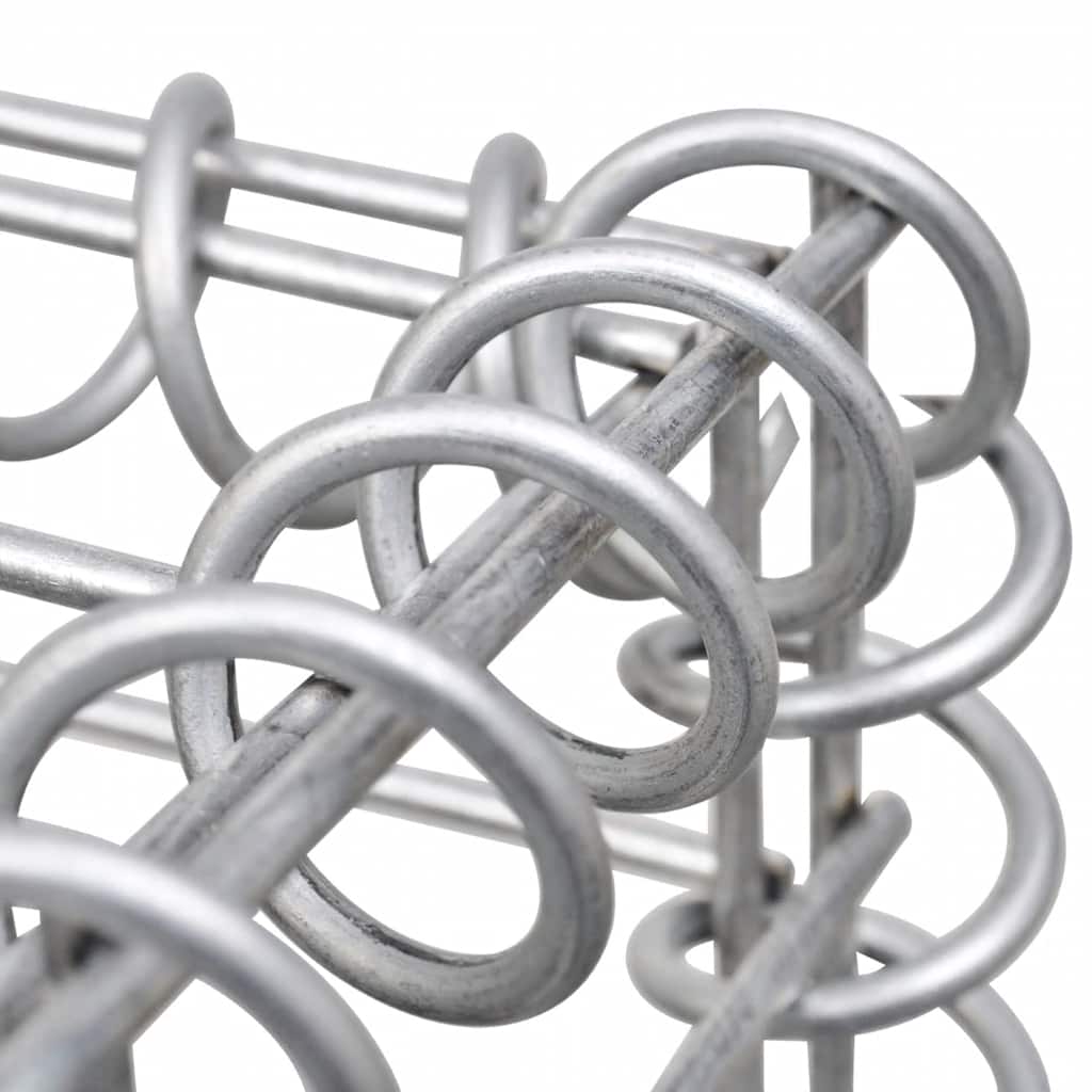 Gabionen-Hochbeet Verzinkter Stahl 180×50×50 cm