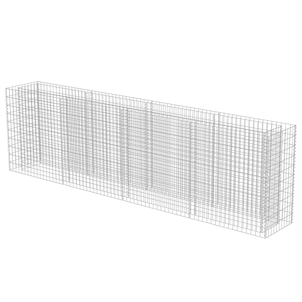 Gabionen-Hochbeet Verzinkter Stahl 360×50×100 cm
