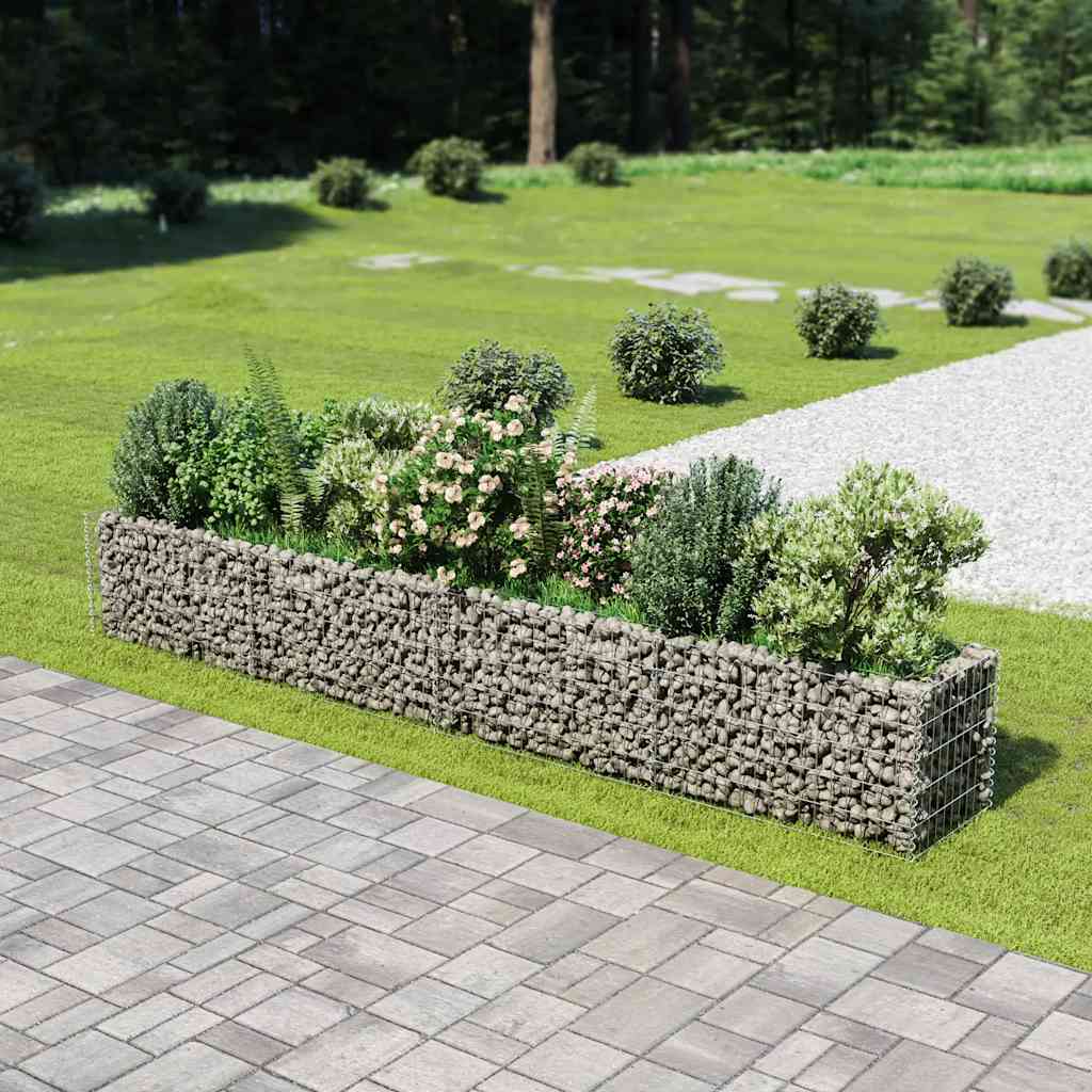 Gabionen-Hochbeet Verzinkter Stahl 360×50×50 cm