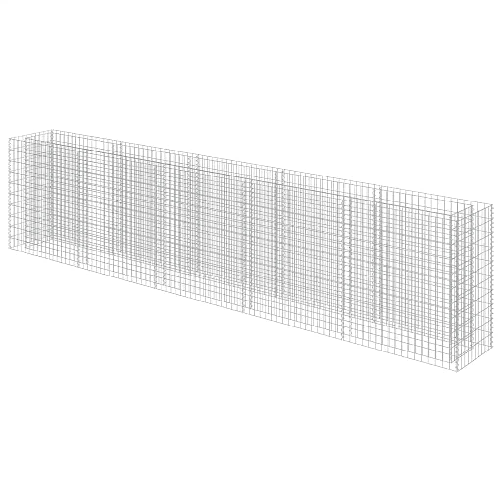 Gabionen-Hochbeet Verzinkter Stahl 450×50×100 cm