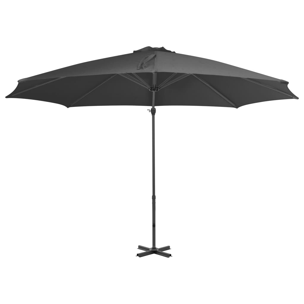 Ampelschirm mit Aluminium-Mast 300 cm Anthrazit