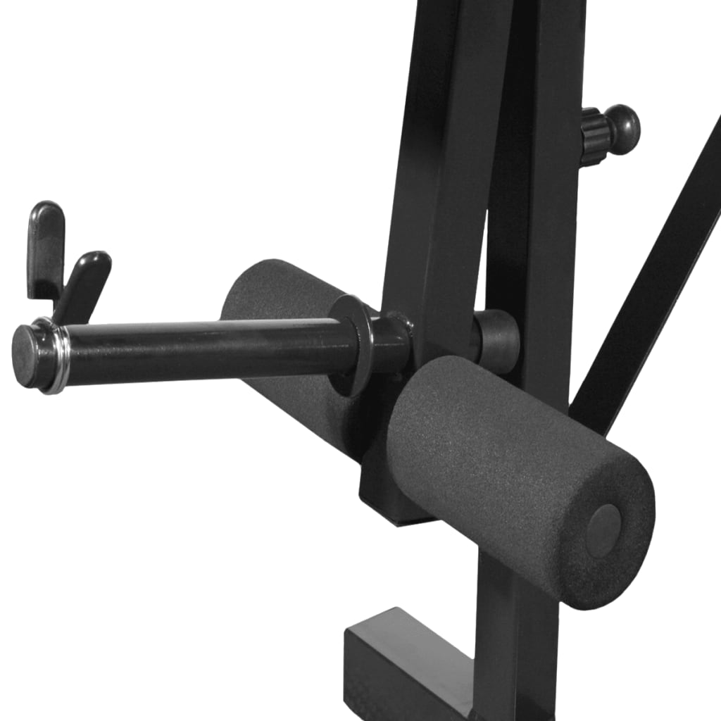 Hantelbank mit Ablage, Langhantel und Kurzhantel-Set 120 kg