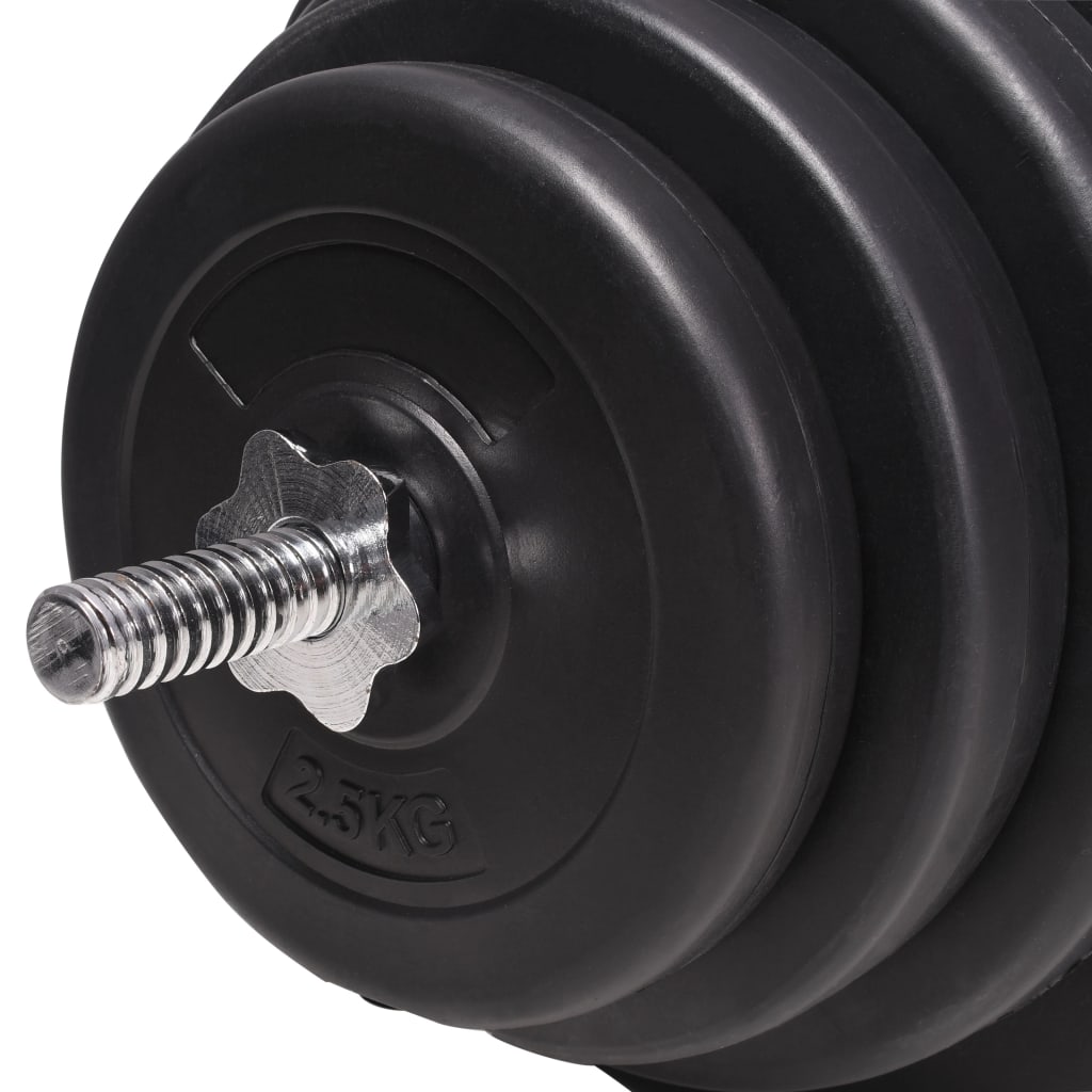 Hantelbank mit Ablage, Langhantel und Kurzhantel-Set 120 kg