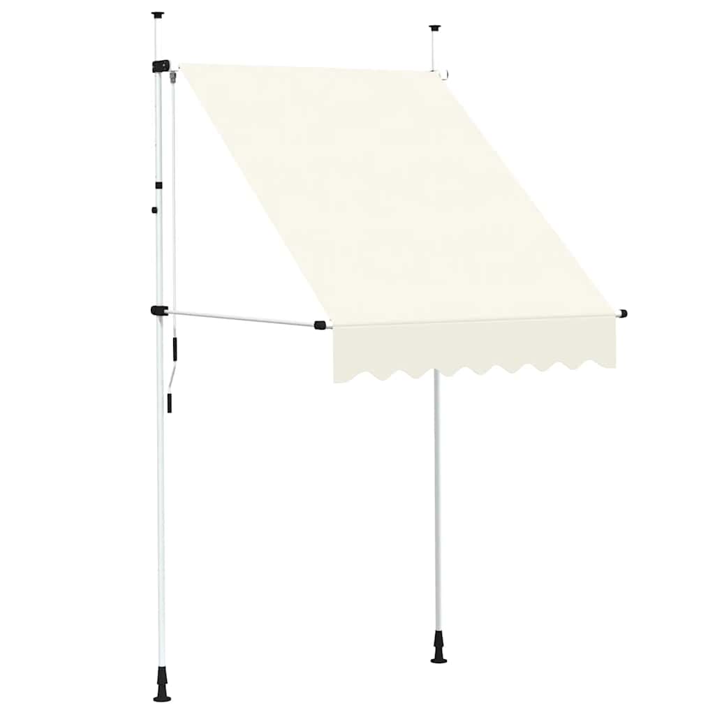Einziehbare Markise Handbetrieben 150 cm Cremeweiß