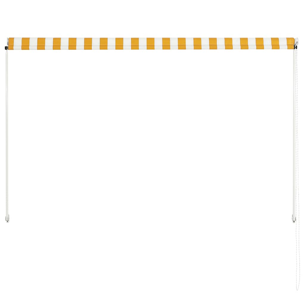 Einziehbare Markise 200×150 cm Gelb und Weiß
