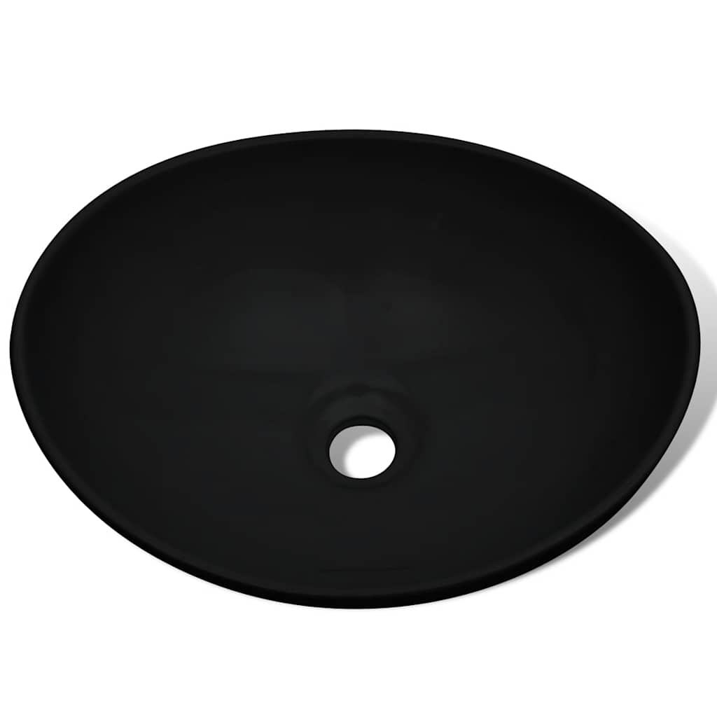 Keramik Waschbecken 40 x 33 cm Schwarz