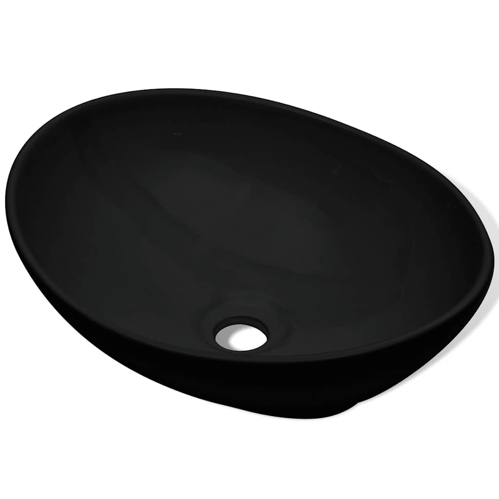 Keramik Waschbecken 40 x 33 cm Schwarz