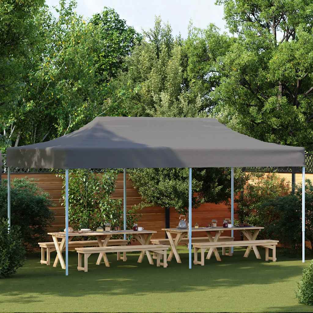 Pop-Up-Partyzelt Faltbar 3x6 m Anthrazit