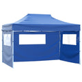 Faltzelt mit 3 Seitenteilen 3x4,5 m Blau
