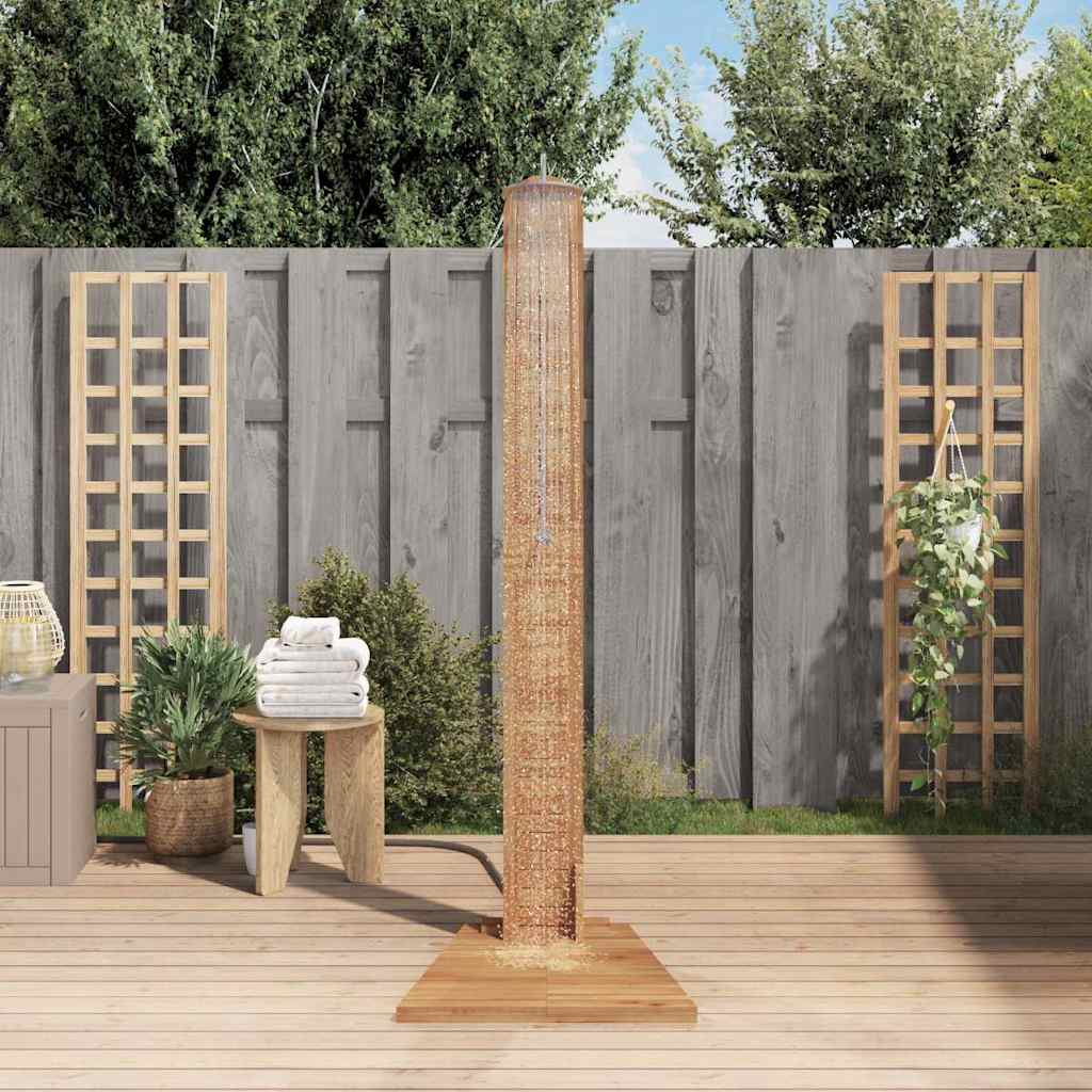 Gartendusche Massivholz Teak 70x75x204 cm