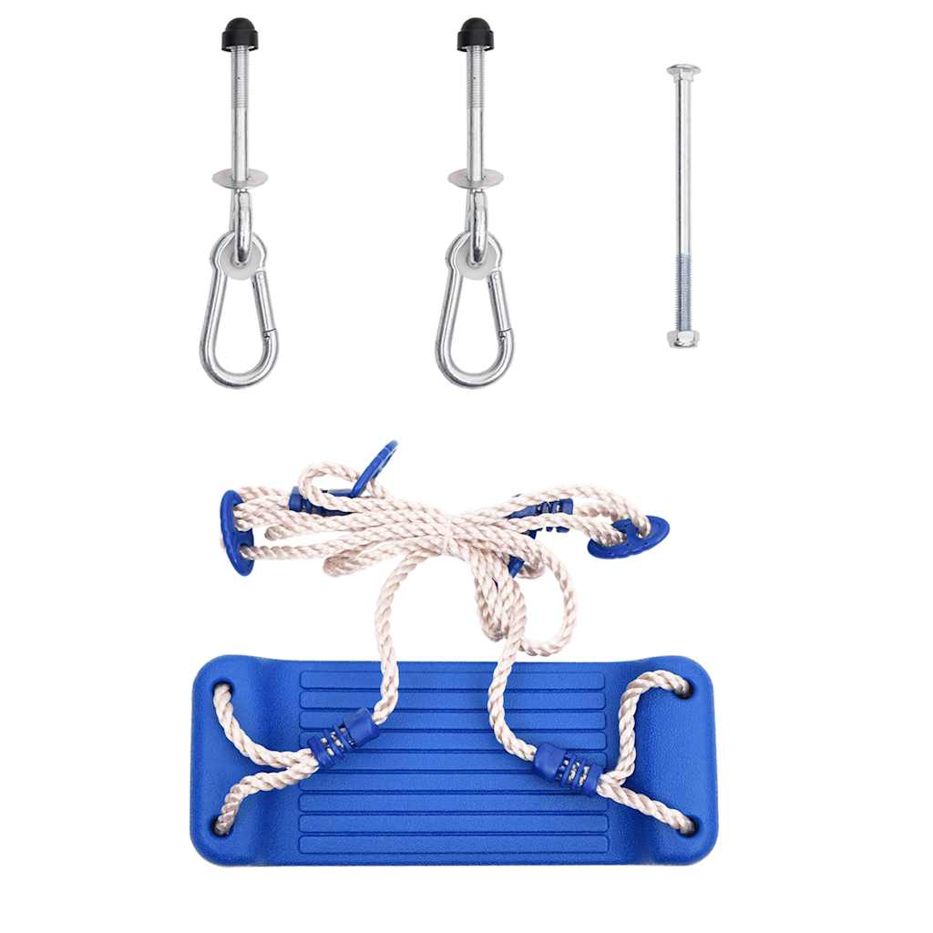 Schaukelsitze mit Seilen 2 Stk. Blau 37x15 cm Polyethene