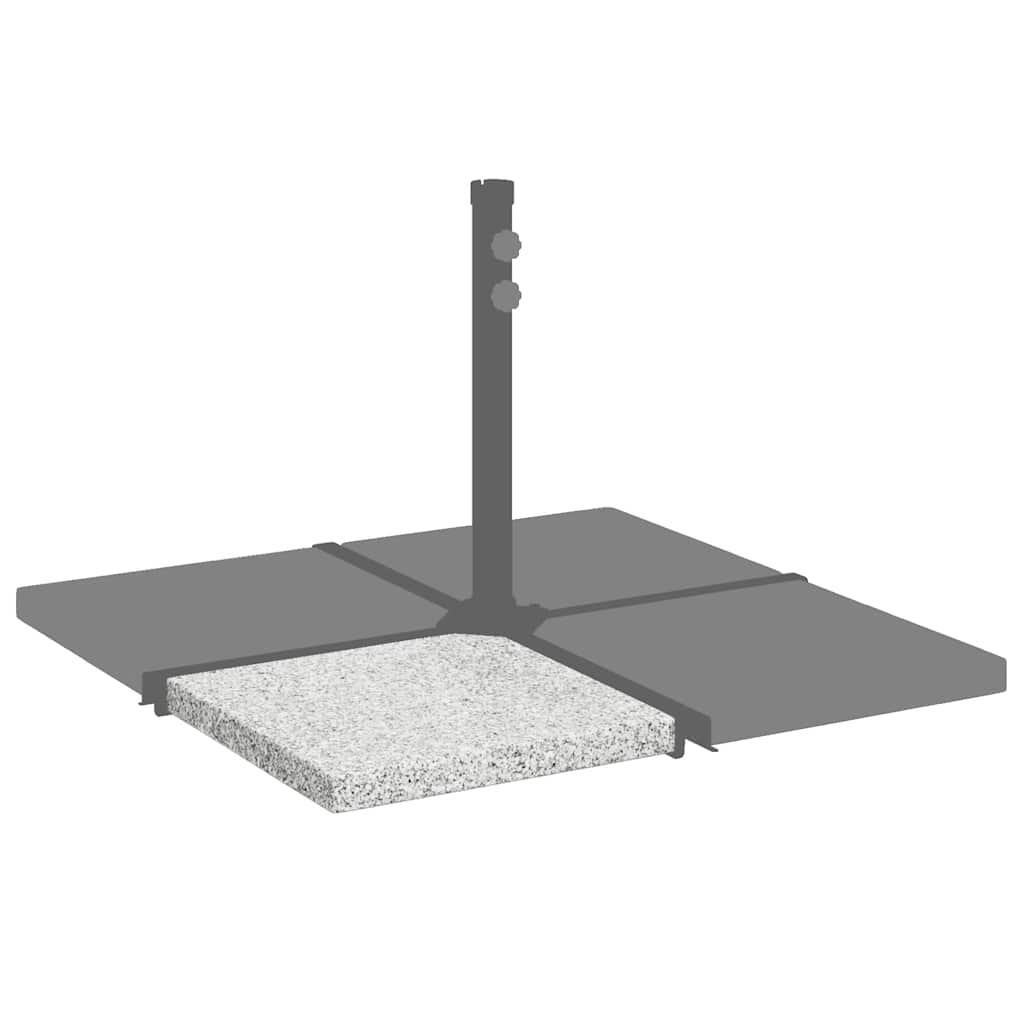 Sonnenschirm-Gewichtsplatte Granit 25 kg Quadratisch Grau