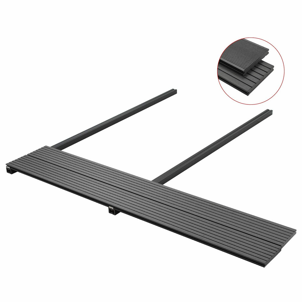 Terrassendiele 4 pcs Grau WPC