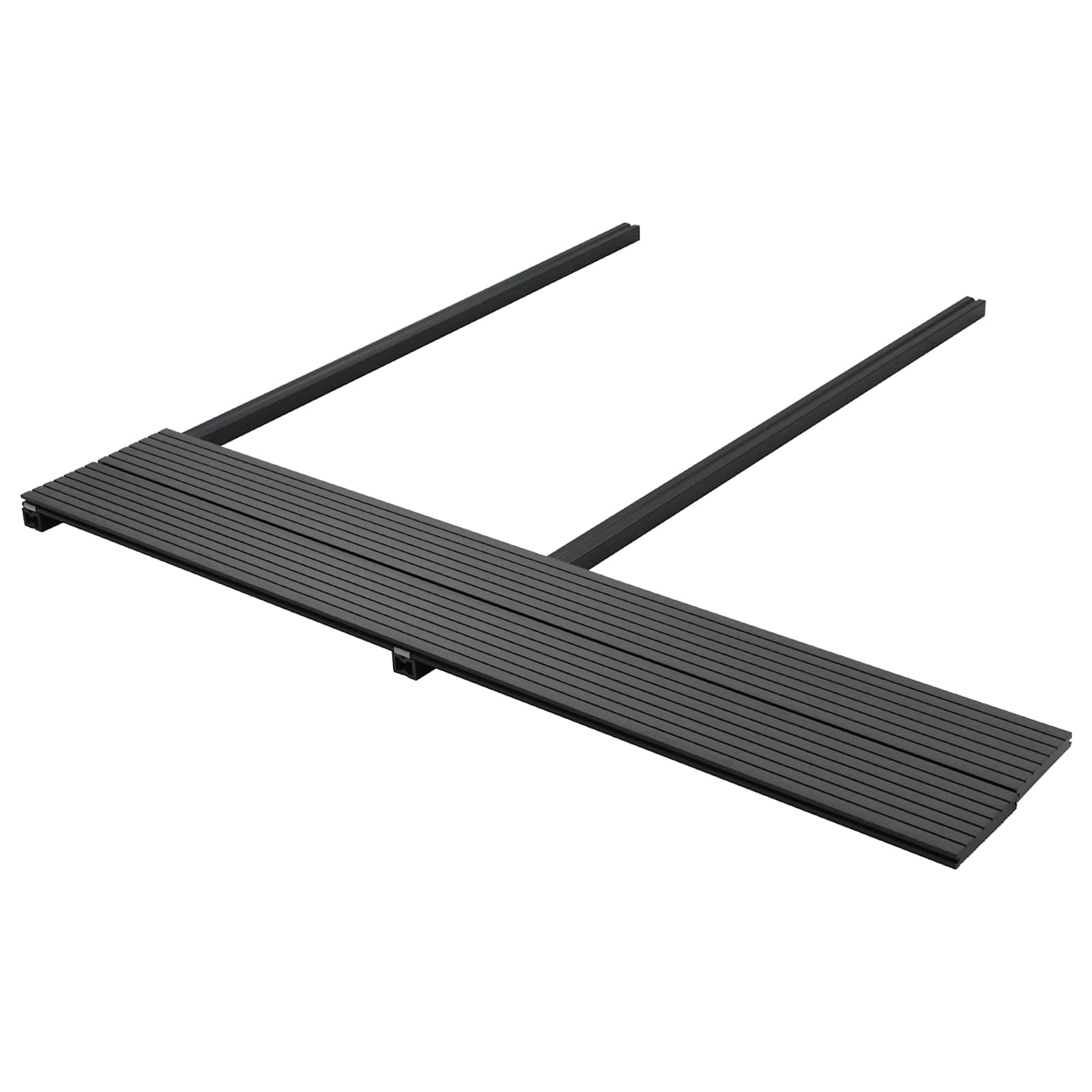Terrassendiele 4 pcs Schwarz WPC