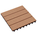 Terrassenfliese 11 pcs Teak 30 x 30 cm WPC