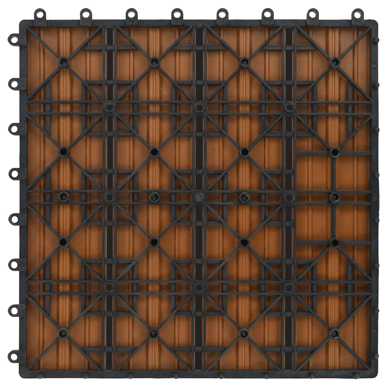 Terrassenfliese 11 pcs Teak 30 x 30 cm WPC
