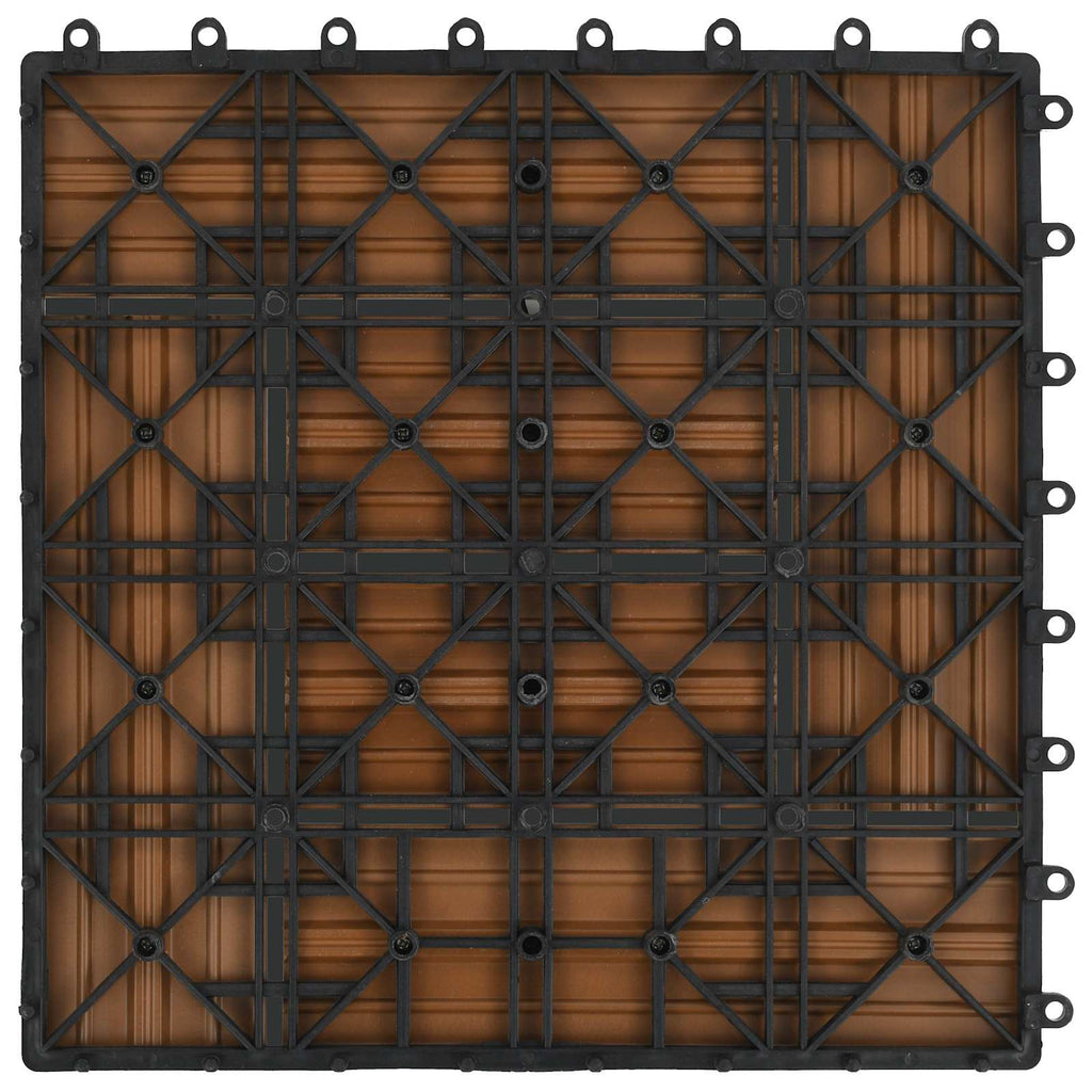 Terrassenfliese 11 pcs Teak 30 x 30 cm WPC