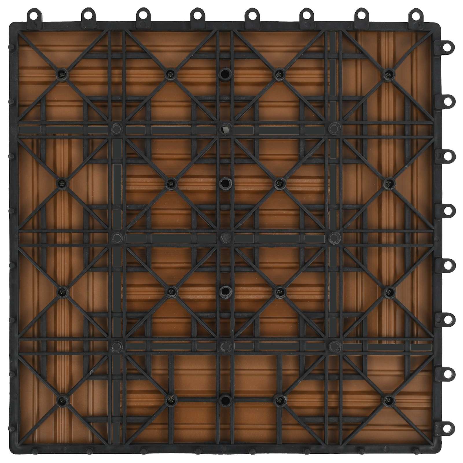 Terrassenfliese 11 pcs Teak 30 x 30 cm WPC