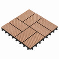 Terrassenfliese 11 pcs Braun 30 x 30 cm WPC