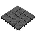 Terrassenfliese 11 pcs Grau 30 x 30 cm WPC