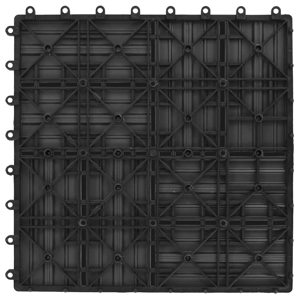 Terrassenfliese 11 pcs Grau 30 x 30 cm WPC