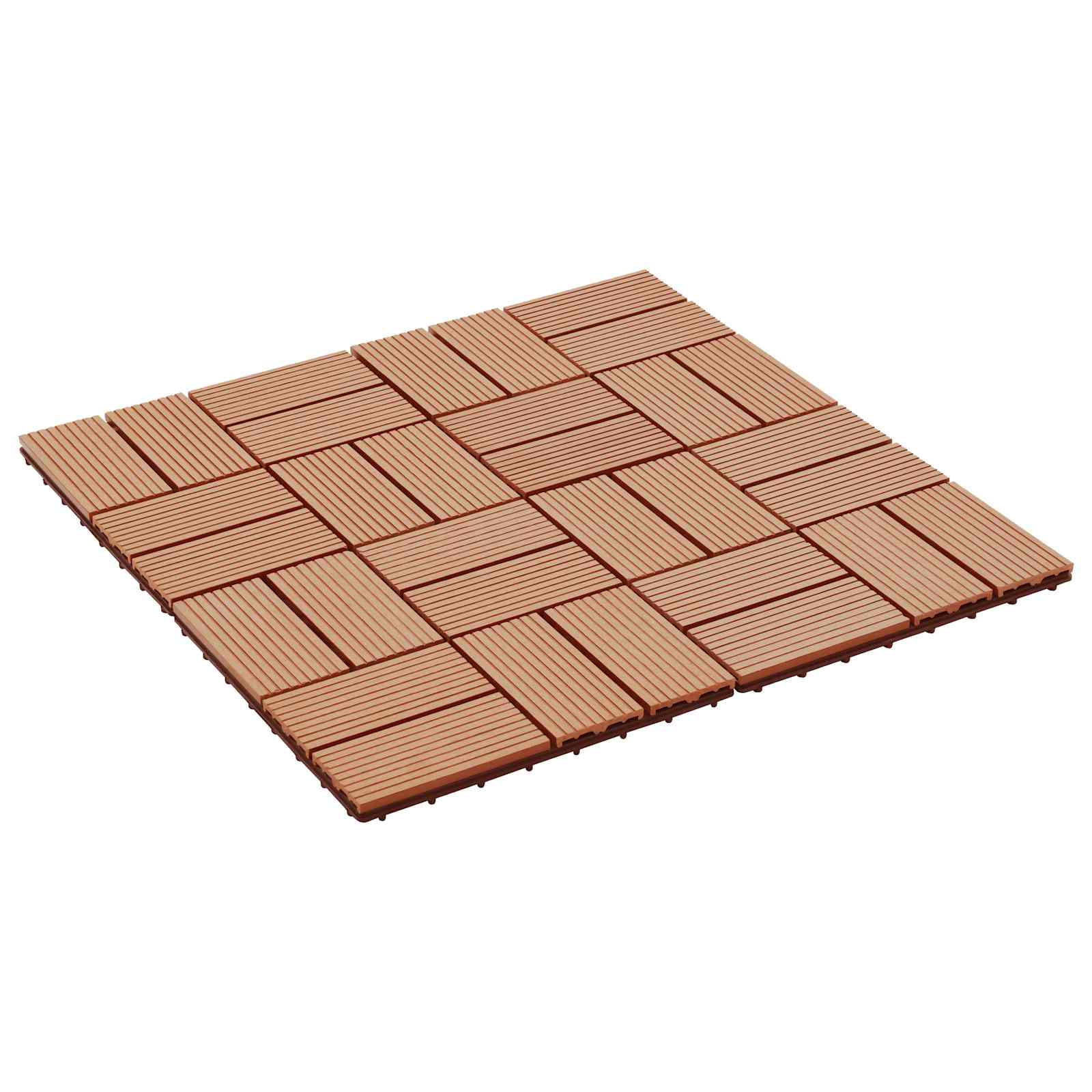 Terrassenfliese 11 pcs Teak 30 x 30 cm WPC