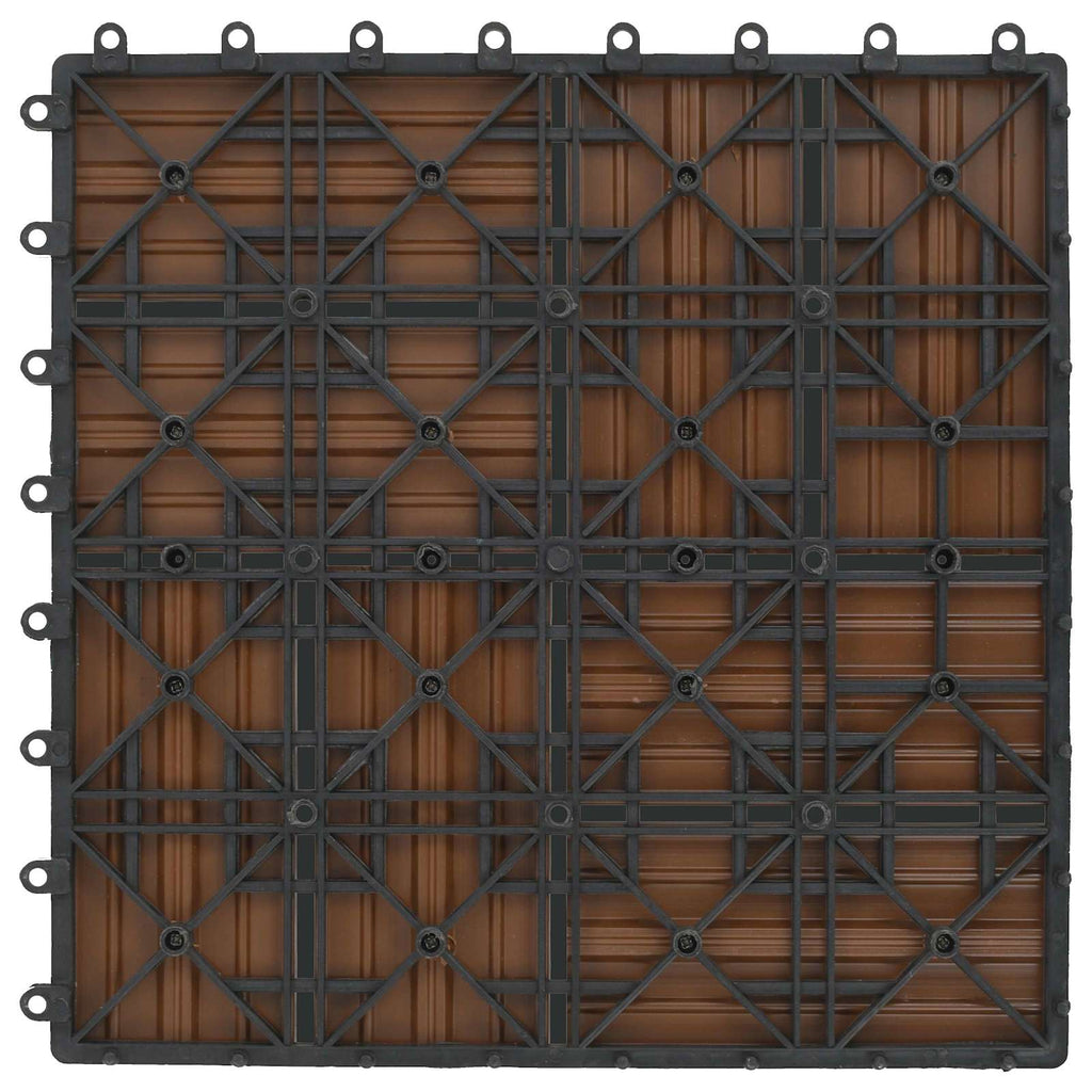 Terrassenfliese 11 pcs Teak 30 x 30 cm WPC
