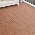 Terrassenfliese 3D-Design 11 pcs Hellbraun 30 x 30 cm WPC